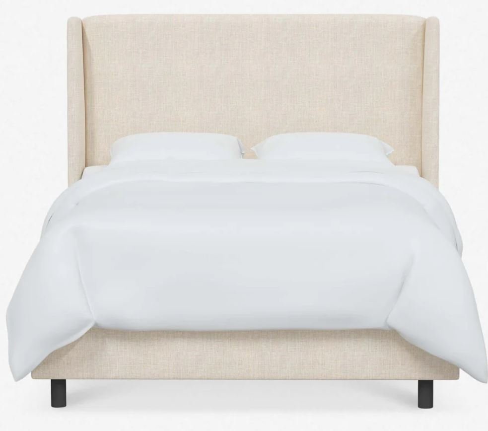  Wingbacked Upholstered bed 