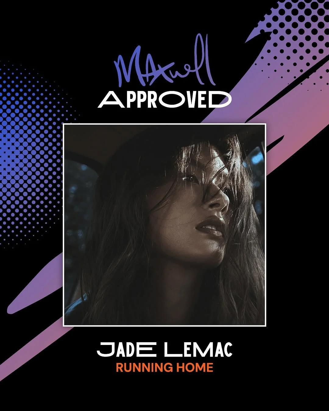@inmaxwellshouse adds &ldquo;Running Home&rdquo; by @JadeLeMac to #MaxwellApproved playlist!