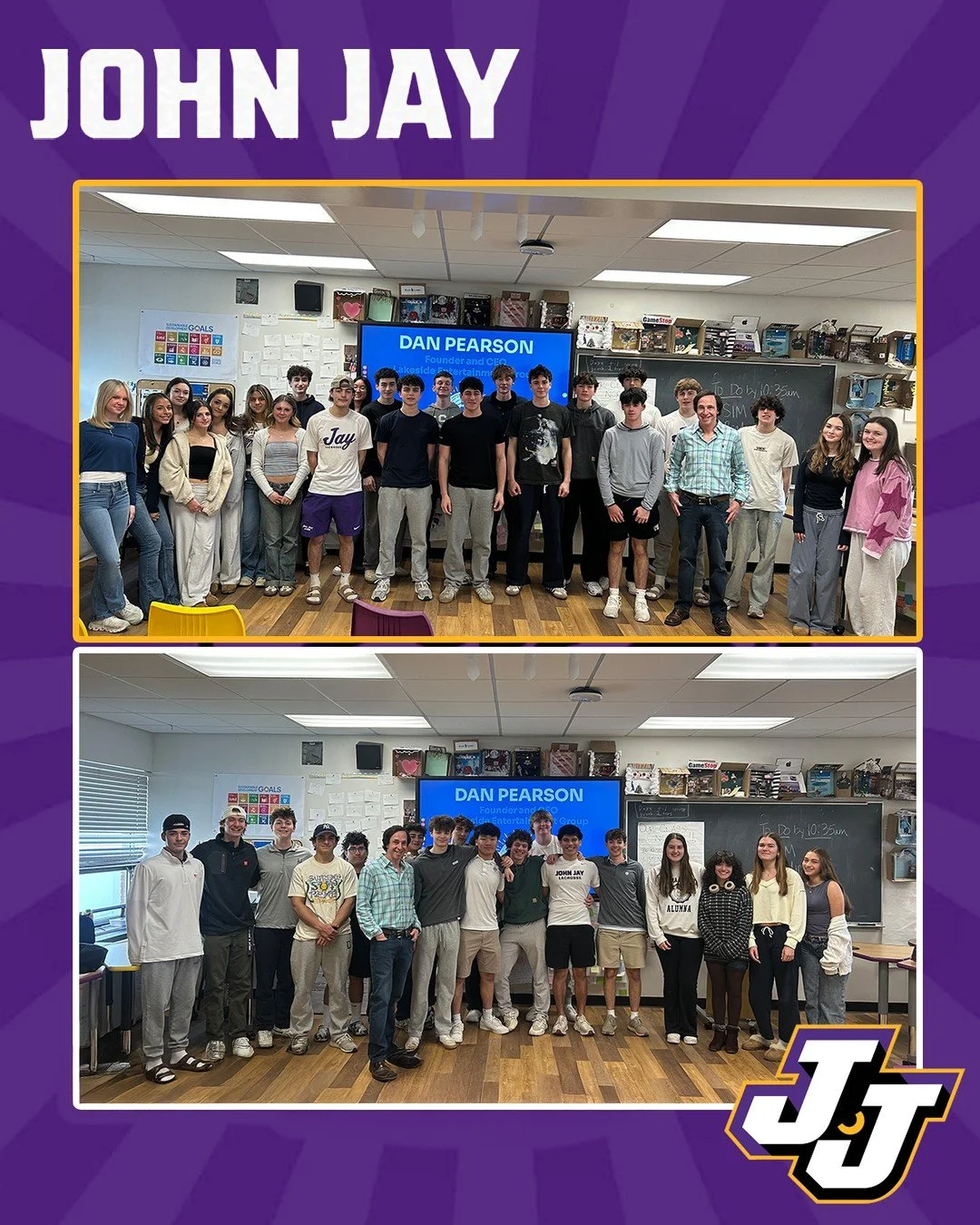 Thanks to the @johnjaybc for having me in to talk about my journey! The future is bright!