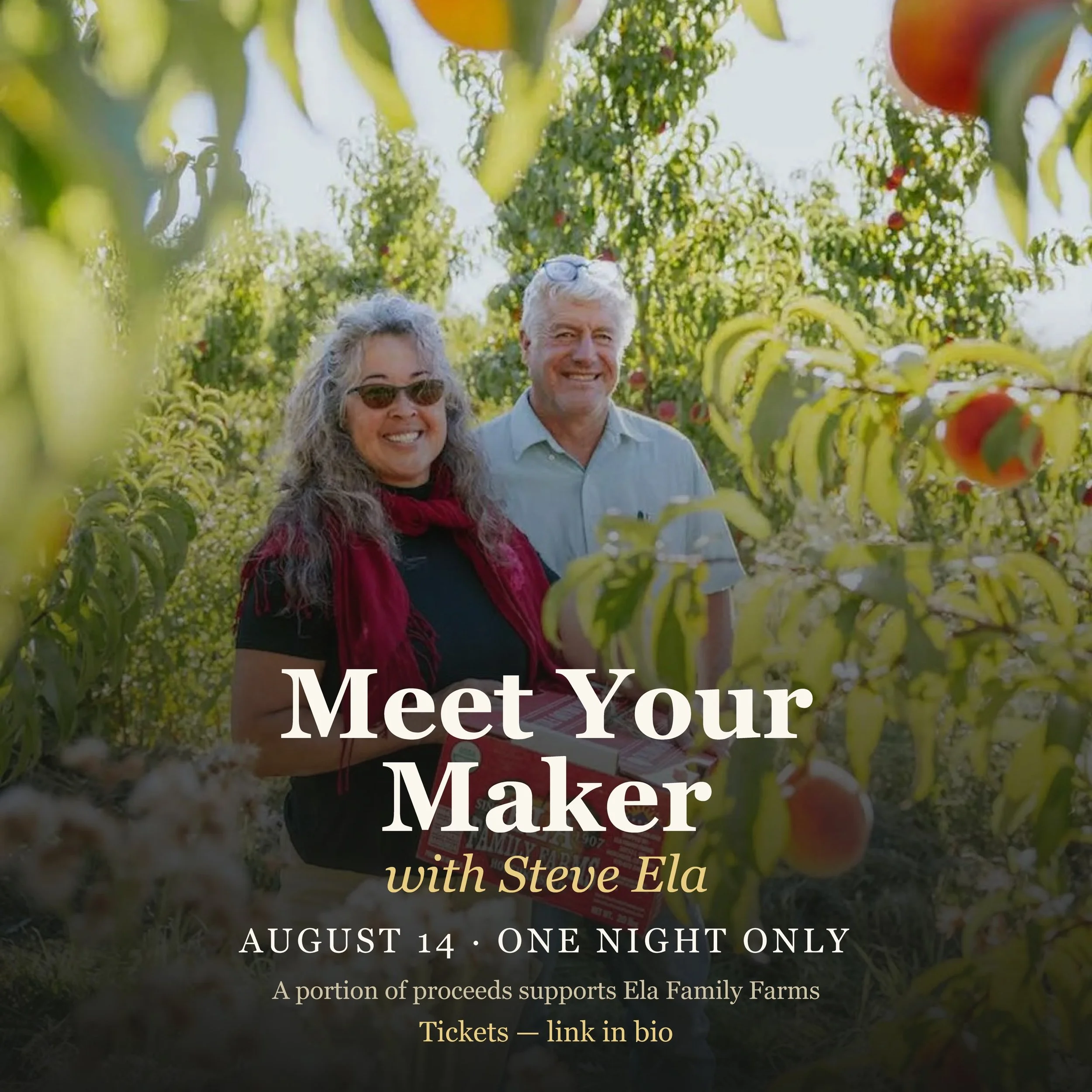 🍎 Two makers. One night.

On August 14, Dan sits down with Steve Ela of Ela Family Farms for the first in our new Meet Your Maker series. Steve grows the fruit behind some of our favorite ciders, and the two of them are getting into all of it: the o