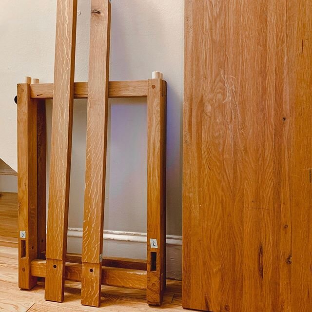Building a knockdown workbench was a no-brainer for me. I have moved 12 times in the last 13 years, the most recent of which being across the country. The joinery assembled here is permanently glued and pinned, but the long stretchers are removable. 