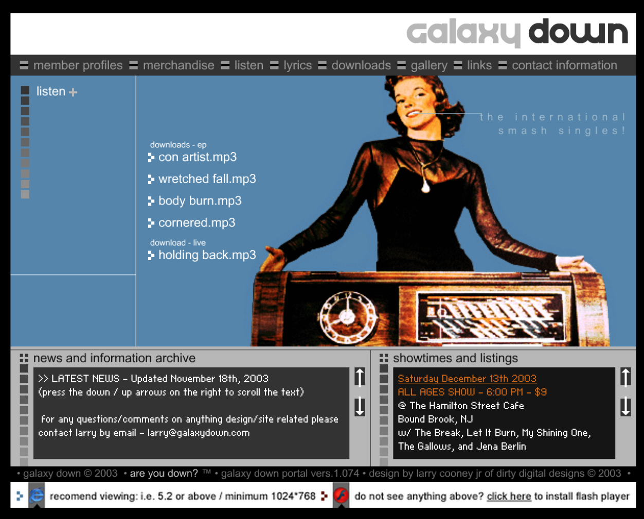 Galaxy Down Website