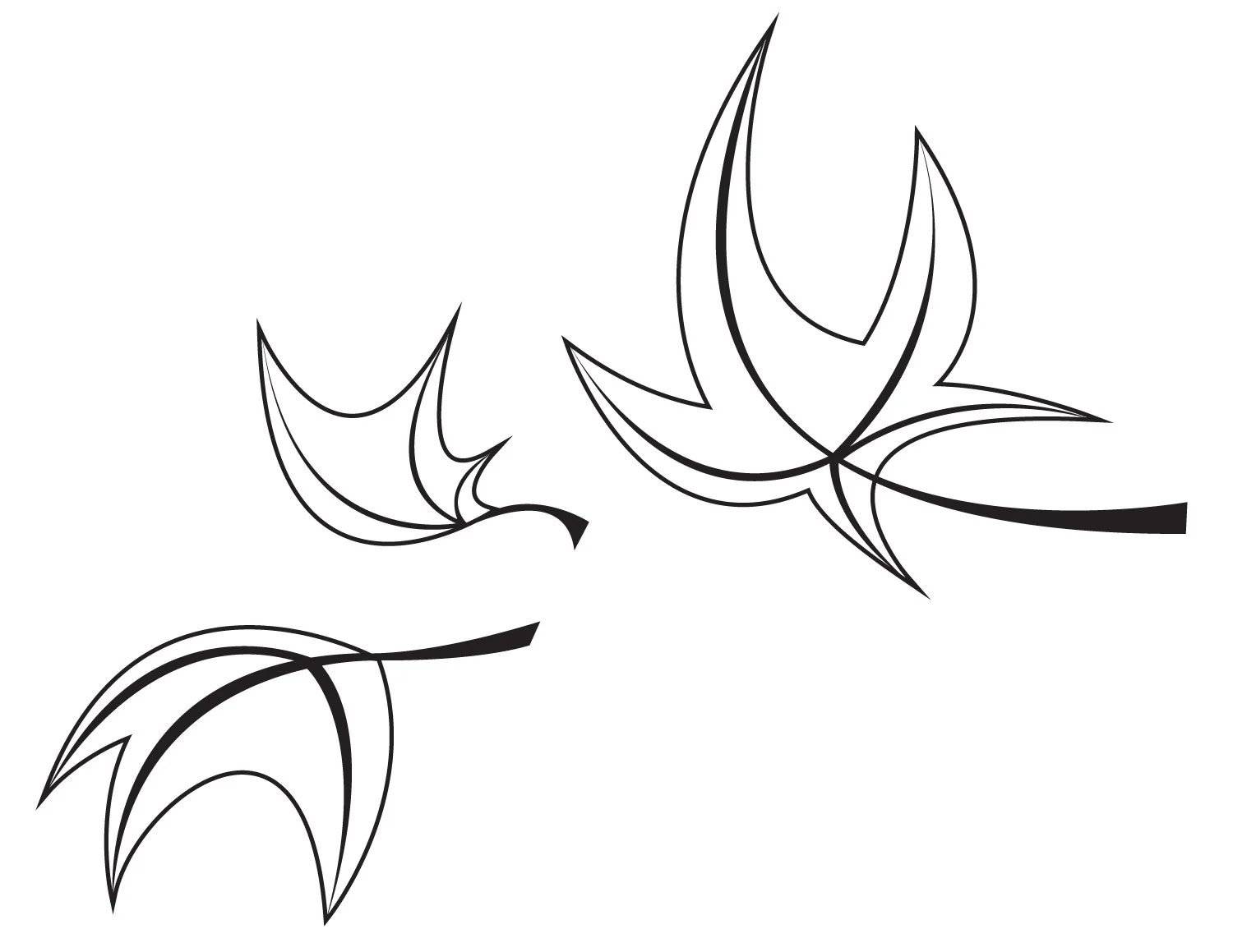 Falling Leaves (Tattoo Design)