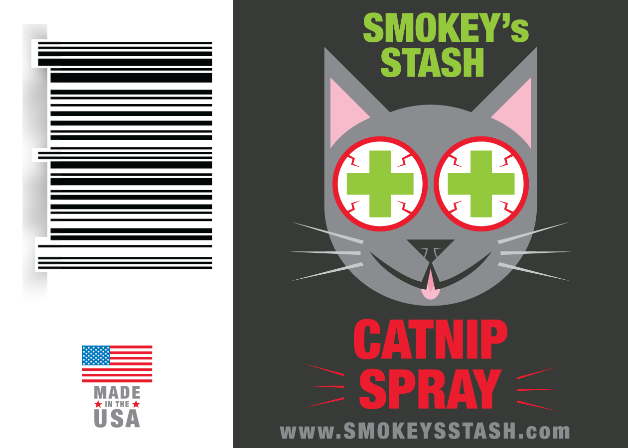 Smokey's Stash Catnip Spray Label