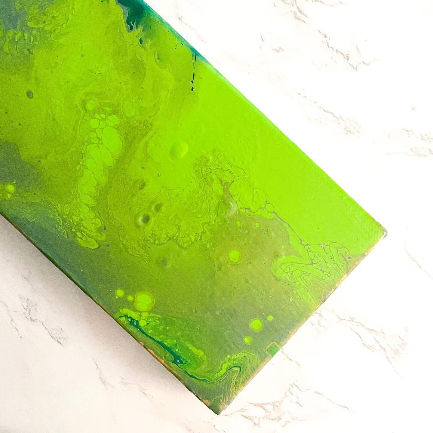 Getting a little out of my color comfort zone with this one! I poured this piece with the leftovers of a big, custom pour

I&rsquo;m so curious- what do these colors and textures make you think of?