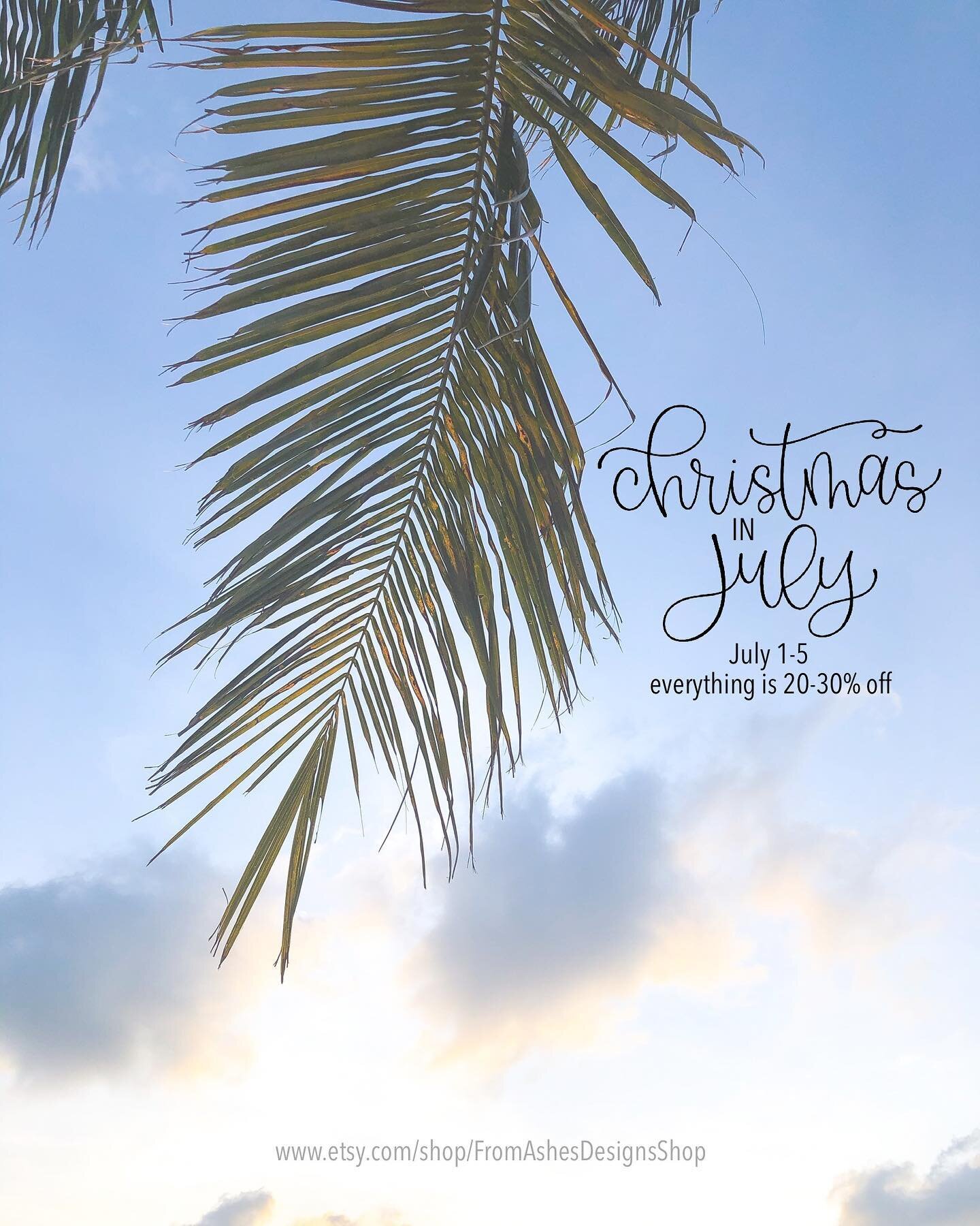 Christmas in July!
Everything is on sale until the 5th. Free shipping on orders over $35. Fluid ornaments will be LIVE at 10am EST. 

(This pic was taken in The Keys last year)