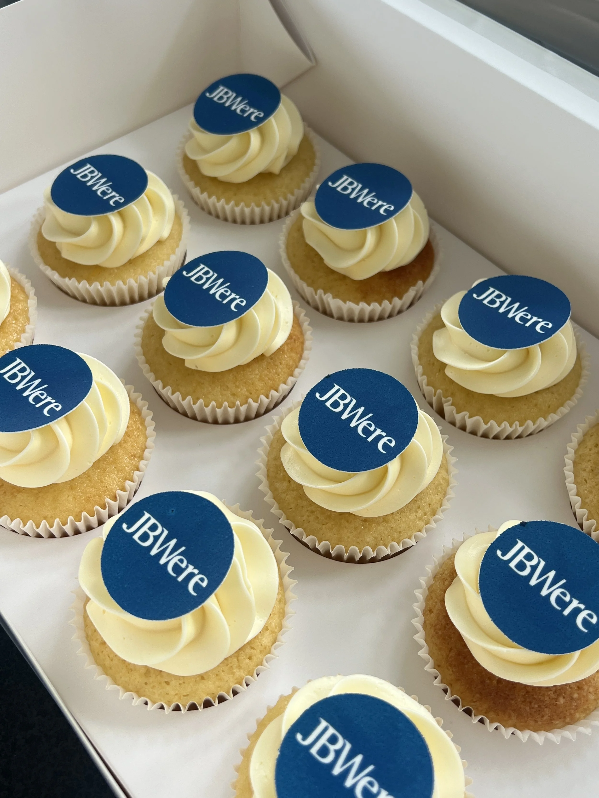 jbwere edible image logo cupcakes