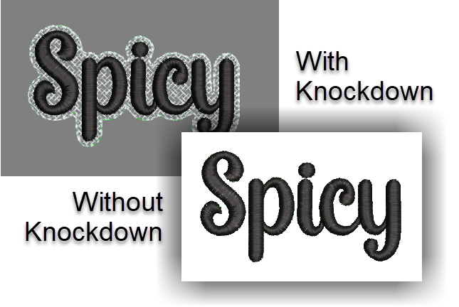 Spicy font for custom embroidery digitizing.