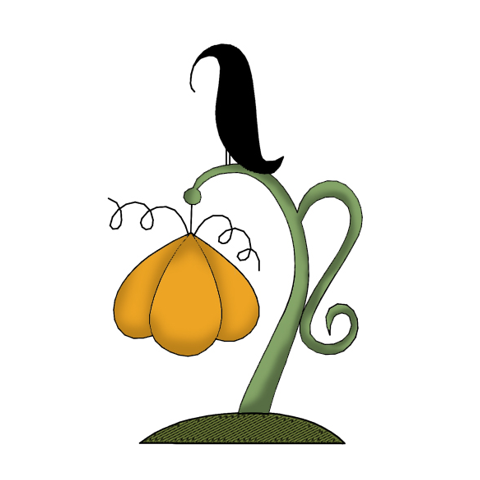 Crow and Hanging Pumpkin.png