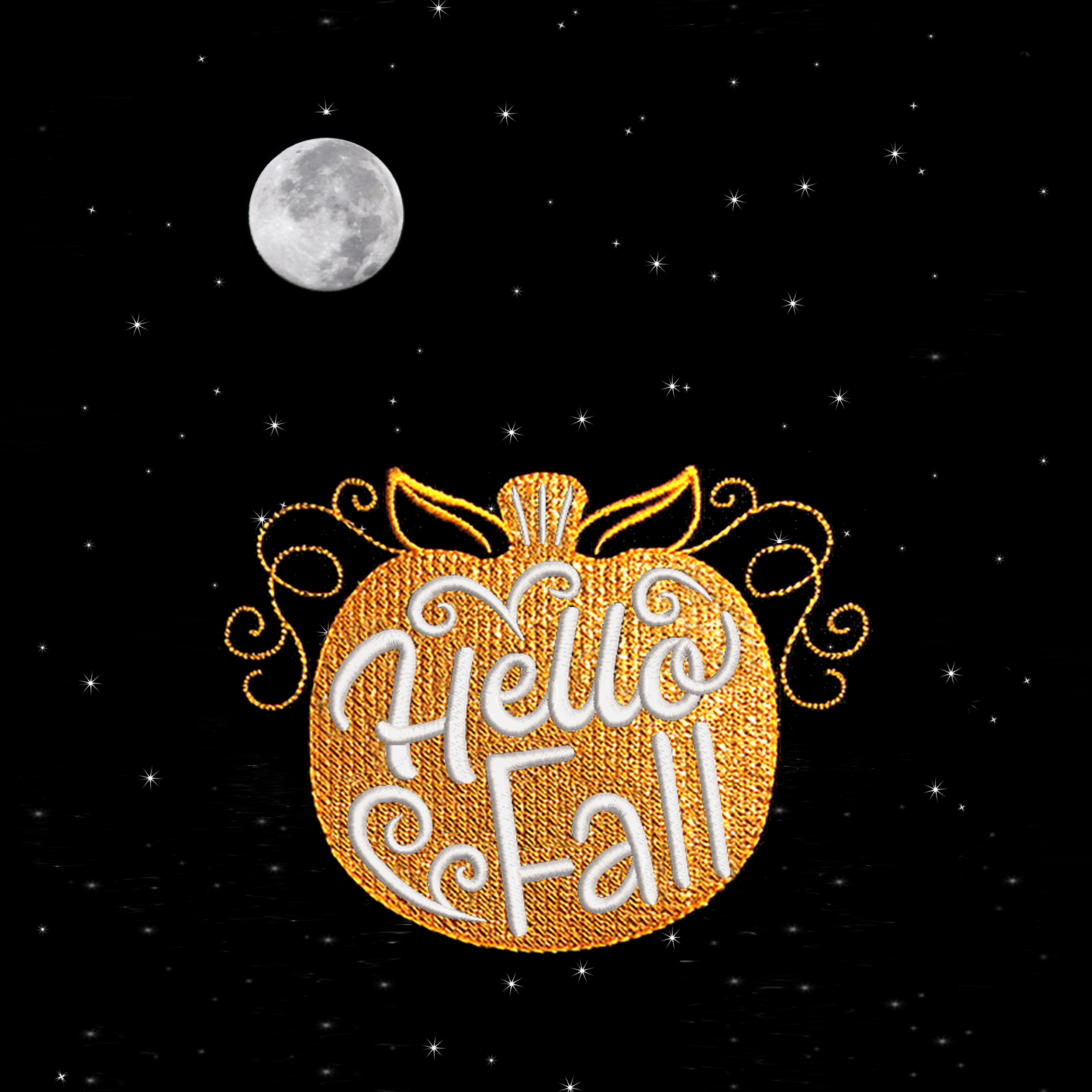 Hello Fall Embroidery Design