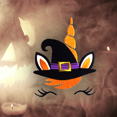 Unicorn Witch Embroidery Design