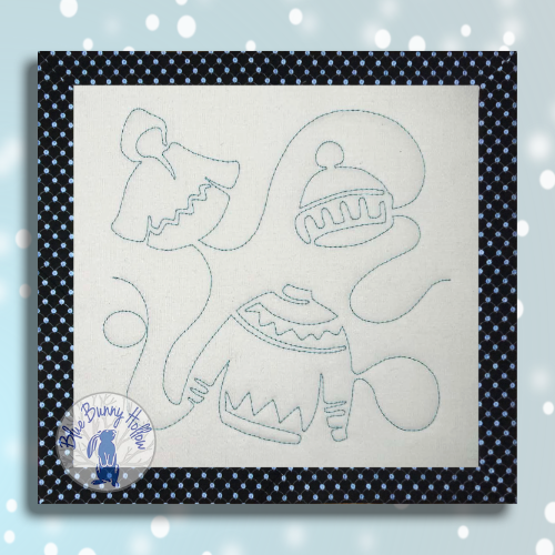 Sweaters E2E quilting design with two sweaters.