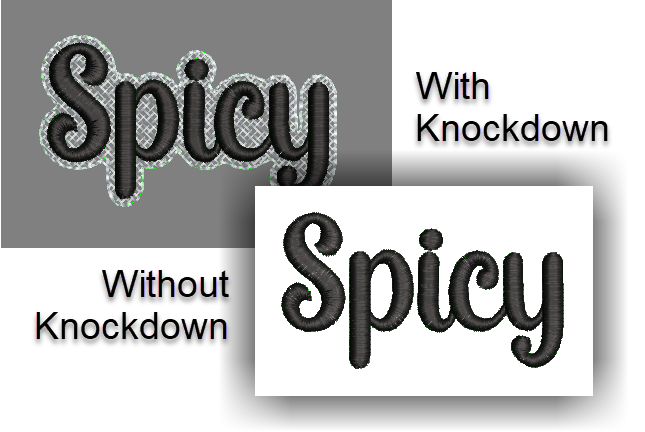 Spicy font for custom embroidery digitizing.