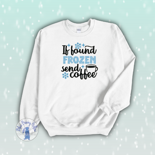 If found frozen send coffee embroidery design.