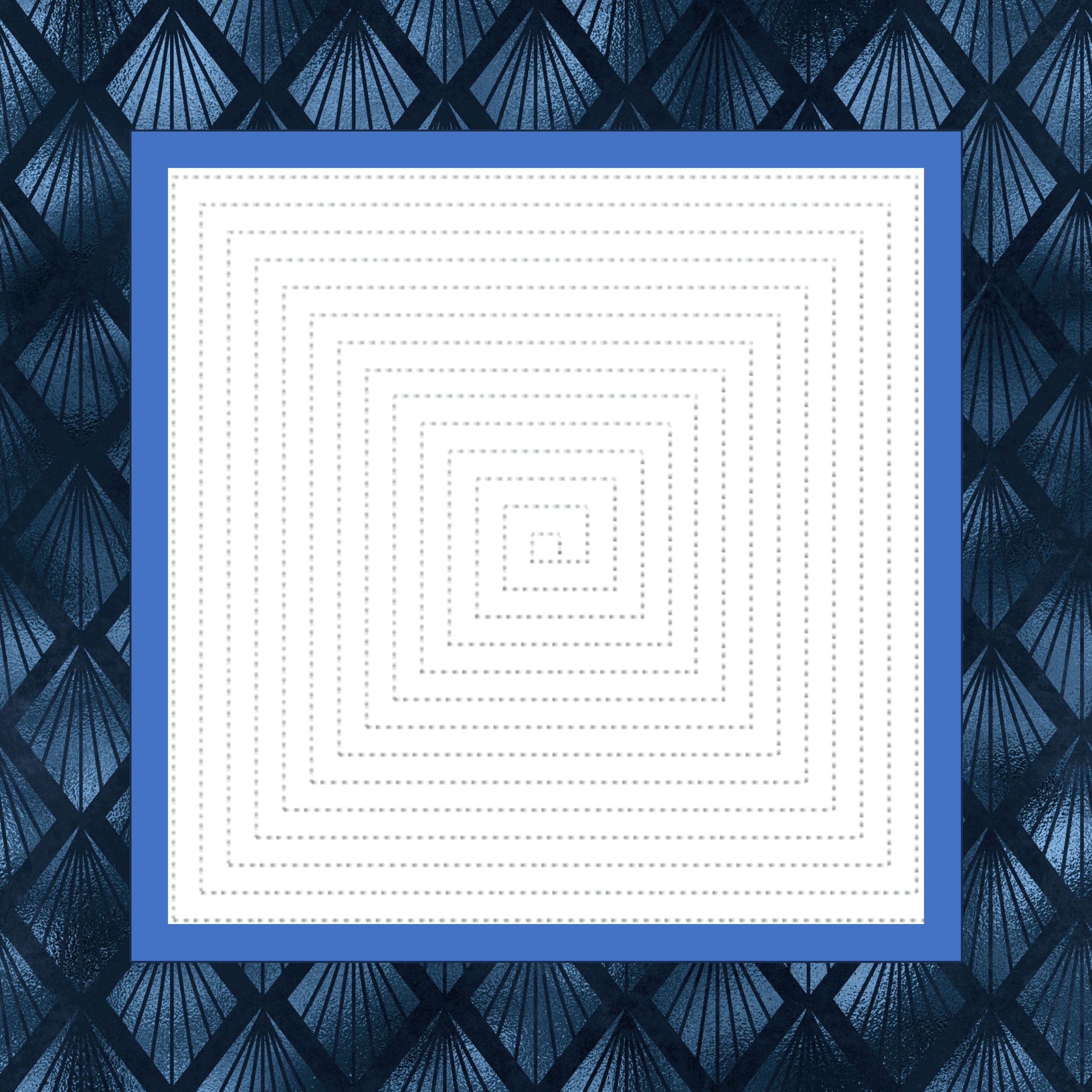 Stipple quilted 7-inch quilt block