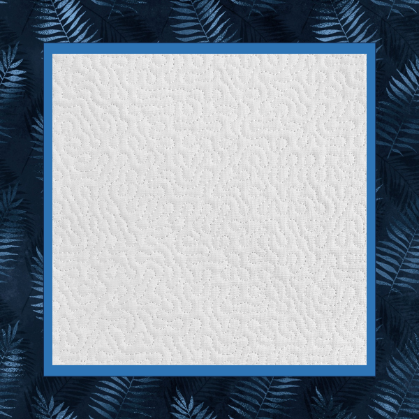 Stipple-quilted in the hoop coordinating 6-inch quilt block to combine with other quilted projects.