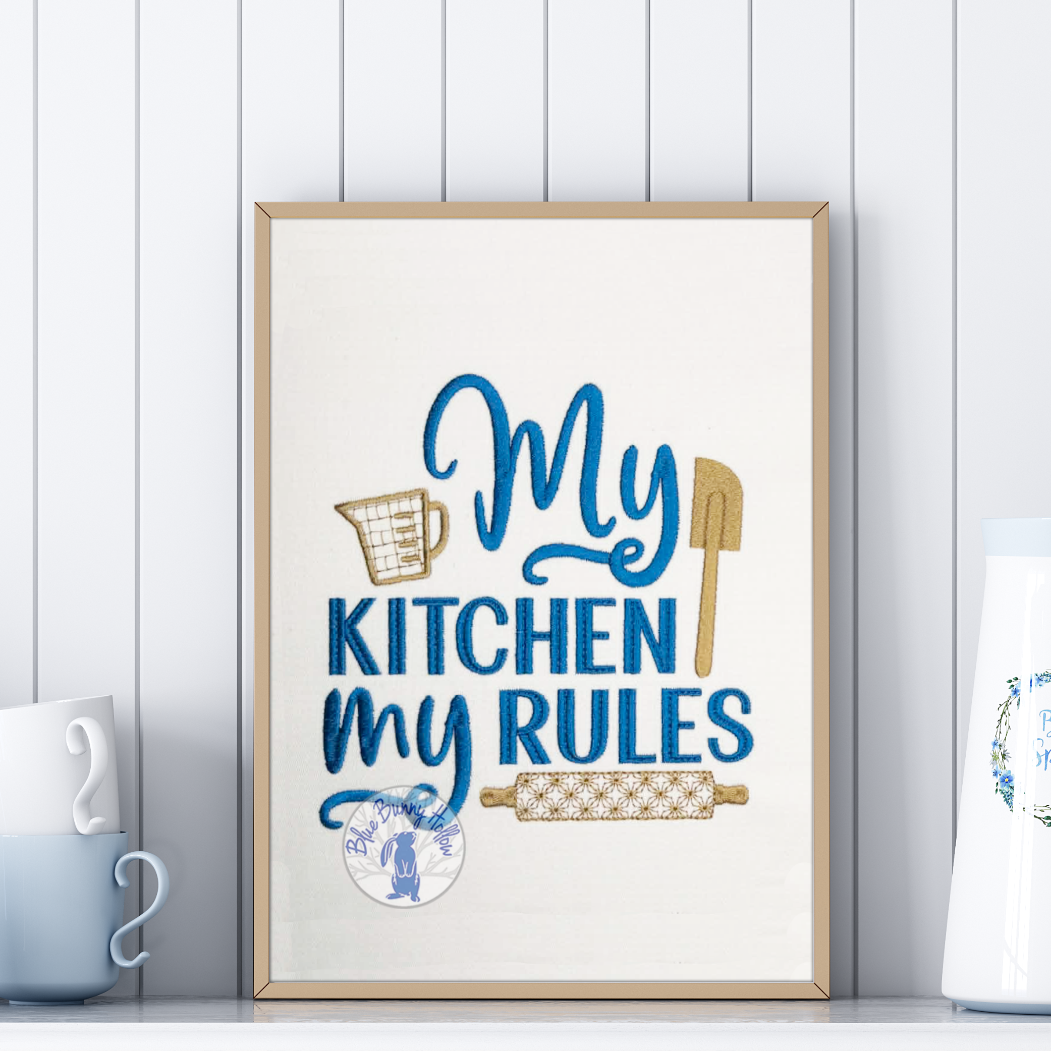 My Kitchen My Rules Embroidery Design