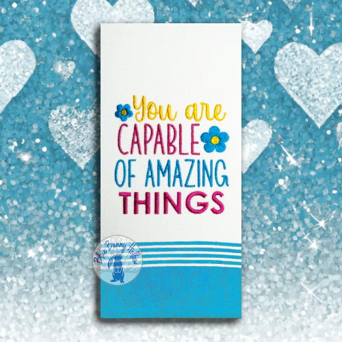 Positive embroidery design quotes that encourage.