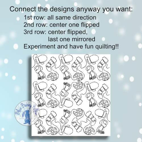 Winter clothing edge-to-edge quilting pattern.