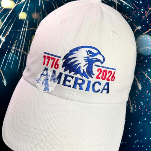 America eagle machine embroidery design properly digitized for hats and caps.