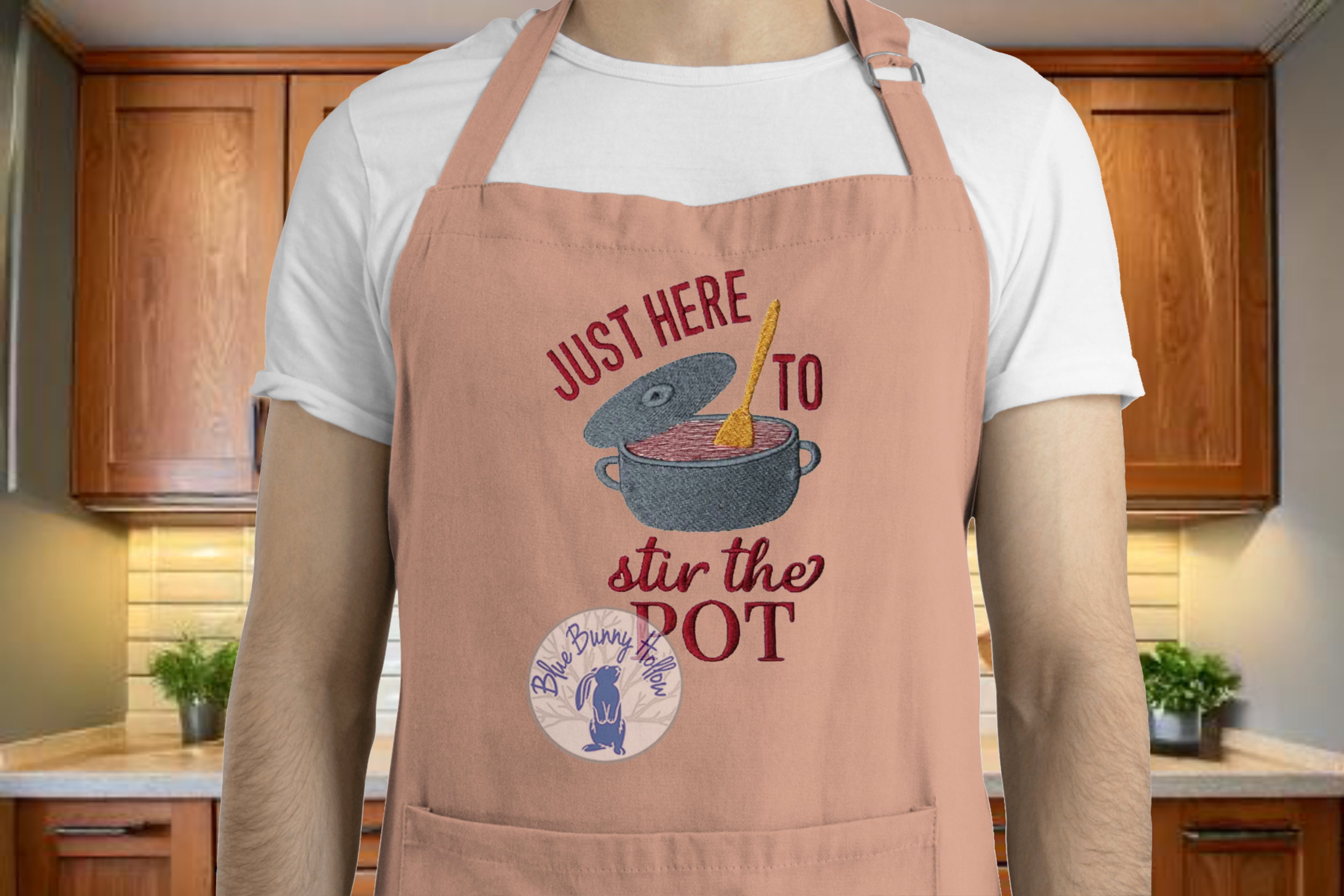 Just Here to Stir the Pot Embroidery Design