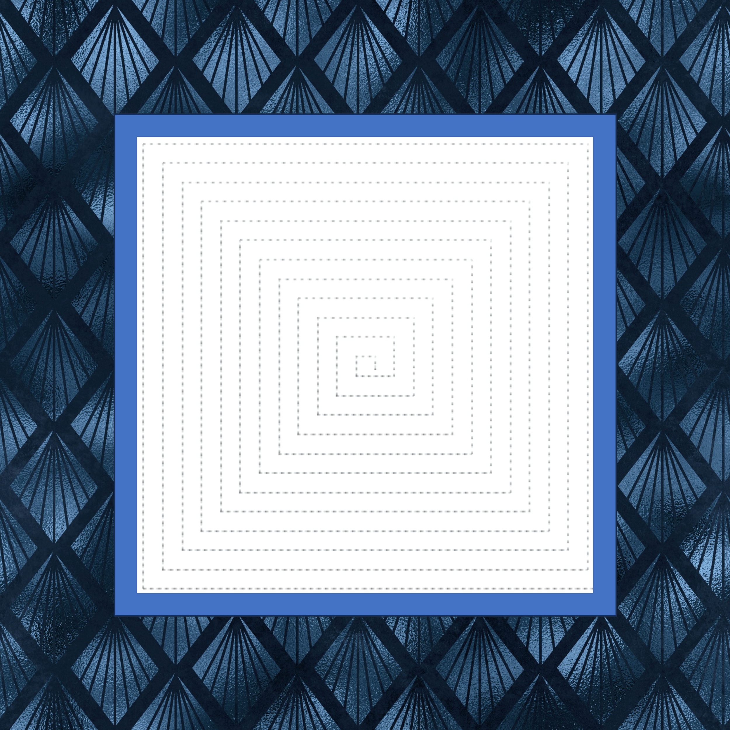 Stipple quilted 6-inch quilt block