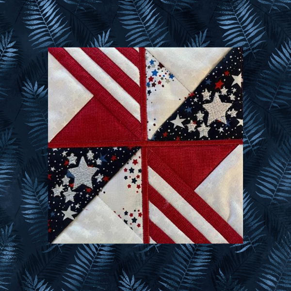 Stars & Stripes Duo ITH Quilt Block (1837A)