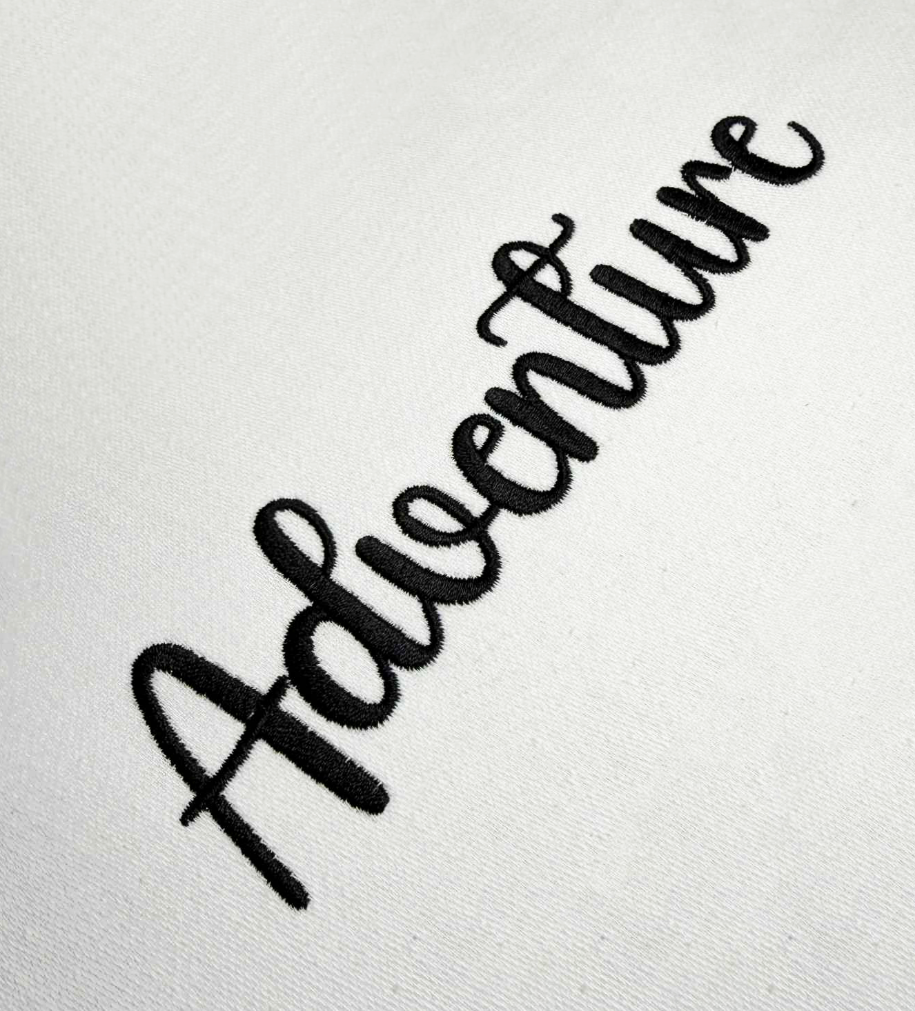 Adventure font for custom embroidery digitizing.