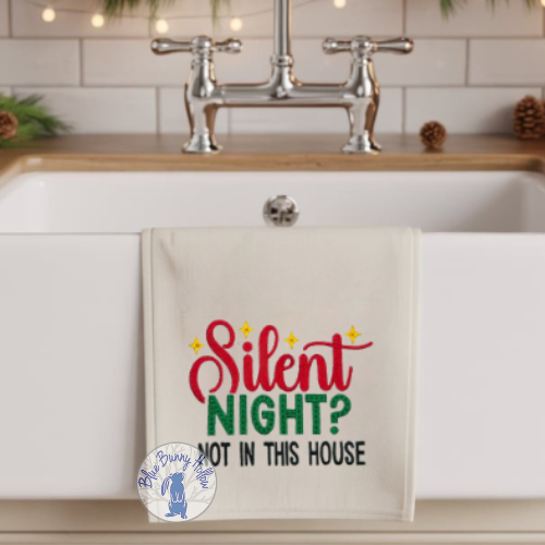 Funny Christmas quote embroidery design stitched in bold lettering. (Copy)