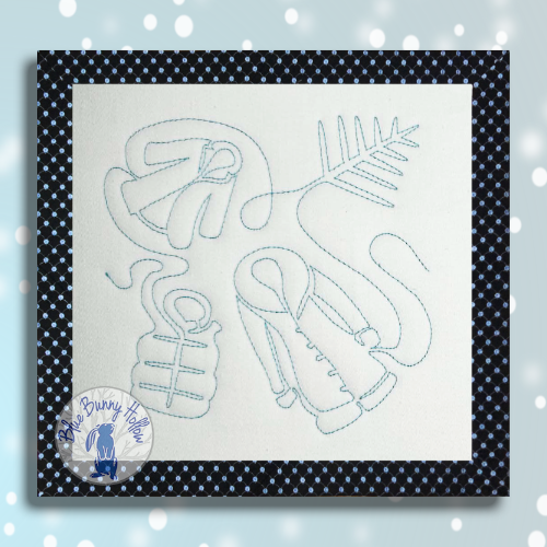 Winter Coats E2E quilting design with coats and vest.