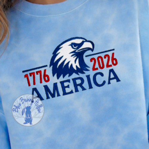 Eagle head America embroidery design for freedom and patriotic celebration projects.