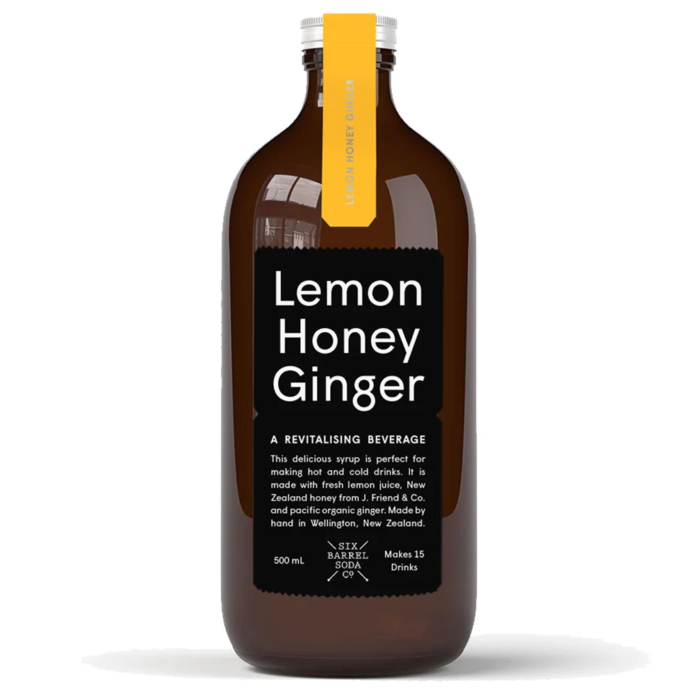 SIX BARREL LEMON, HONEY &amp; GINGER SYRUP