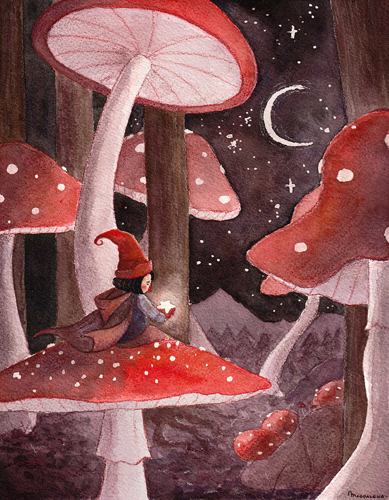 Stars cannot shine without darkness, Watercolor
