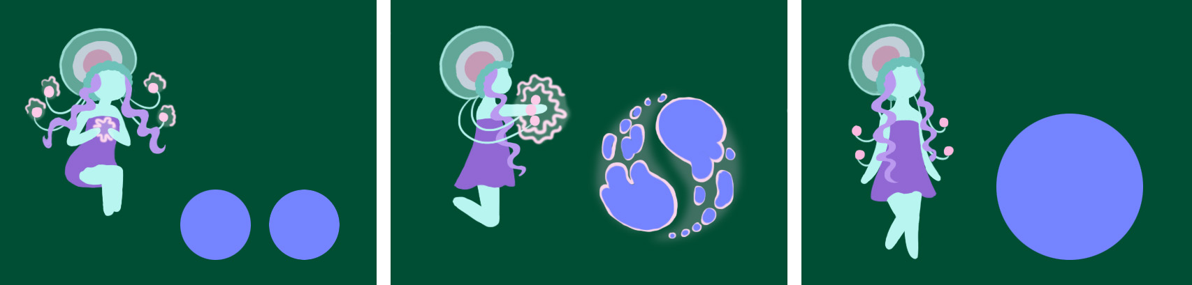 A diagram of Kula’s Fusing Ability. Players will encounter situations where they need a large object as a counter-weight or as a step-up to the next platform. Kula’s Fuse can combine two small identical objects into one large version of that object.…