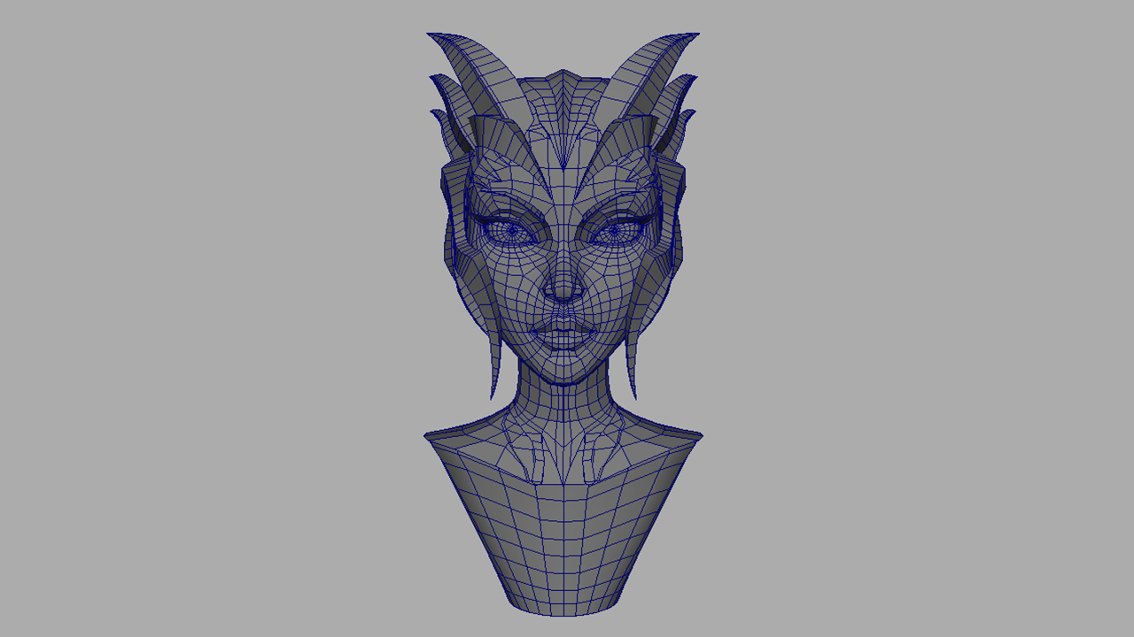 Shaded wireframe, Lambert, Unsmoothed.