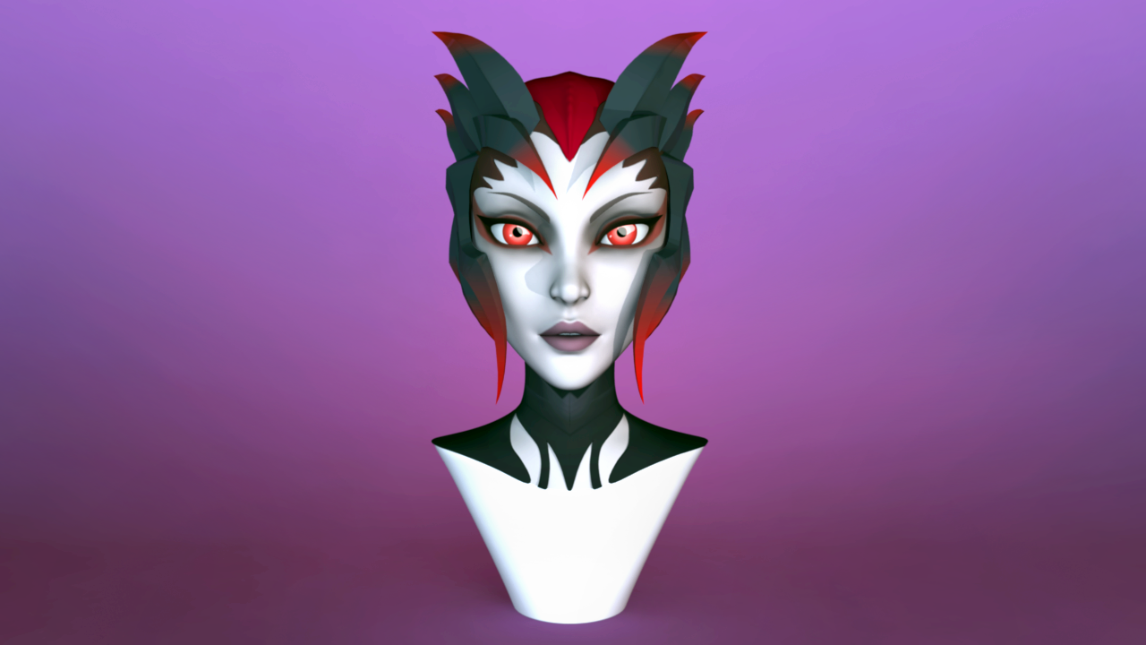 Blinn materials, UV mapped, Textures, Backdrop, Lighting, Final Render.