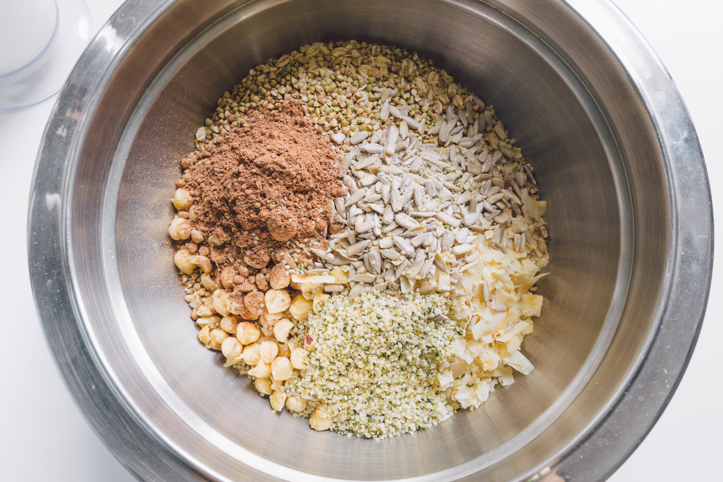Oil-Free Superfood Cacao, Maca Granola with Hazelnuts &
