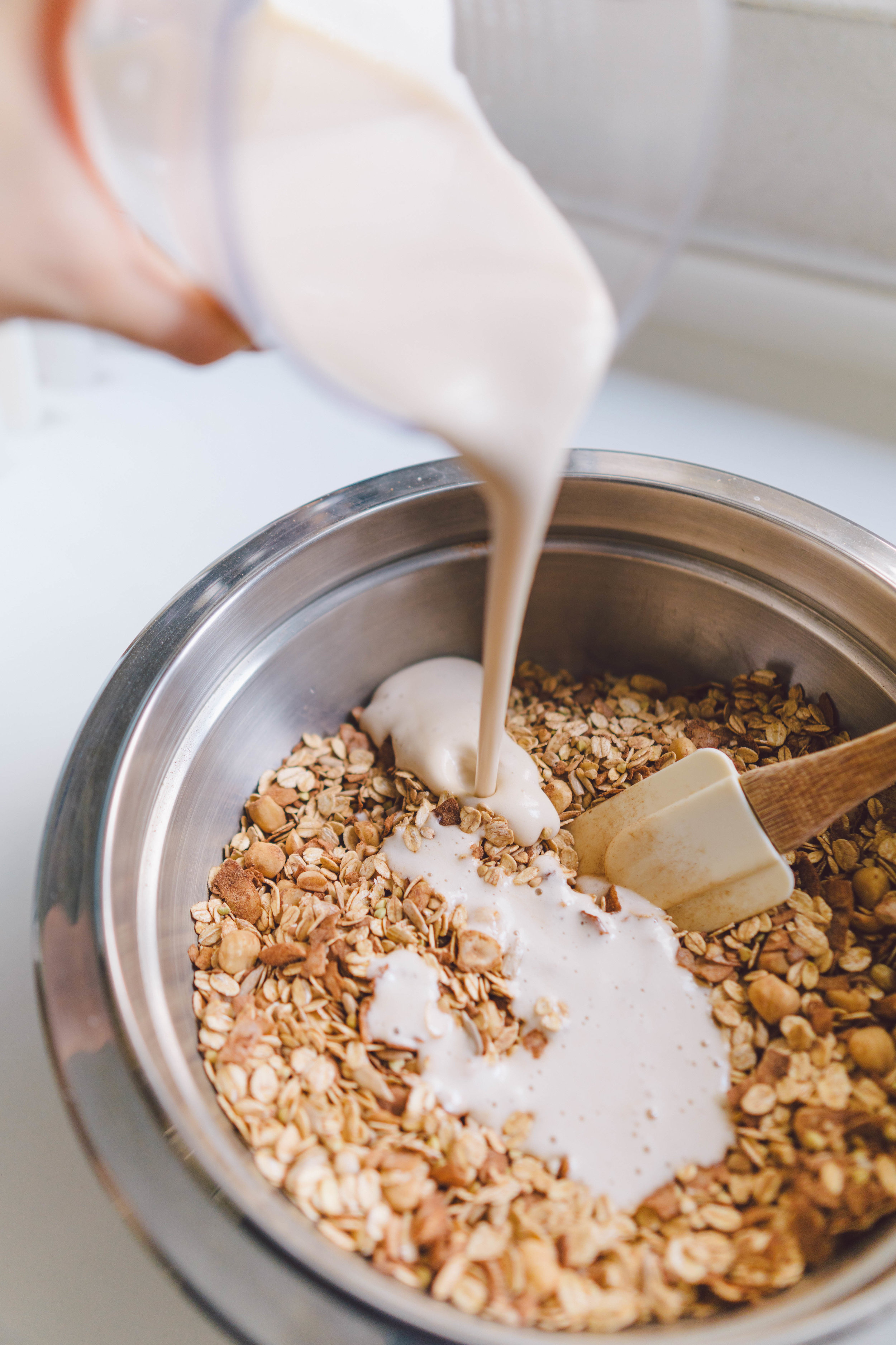 Oil-Free Superfood Cacao, Maca Granola with Hazelnuts &