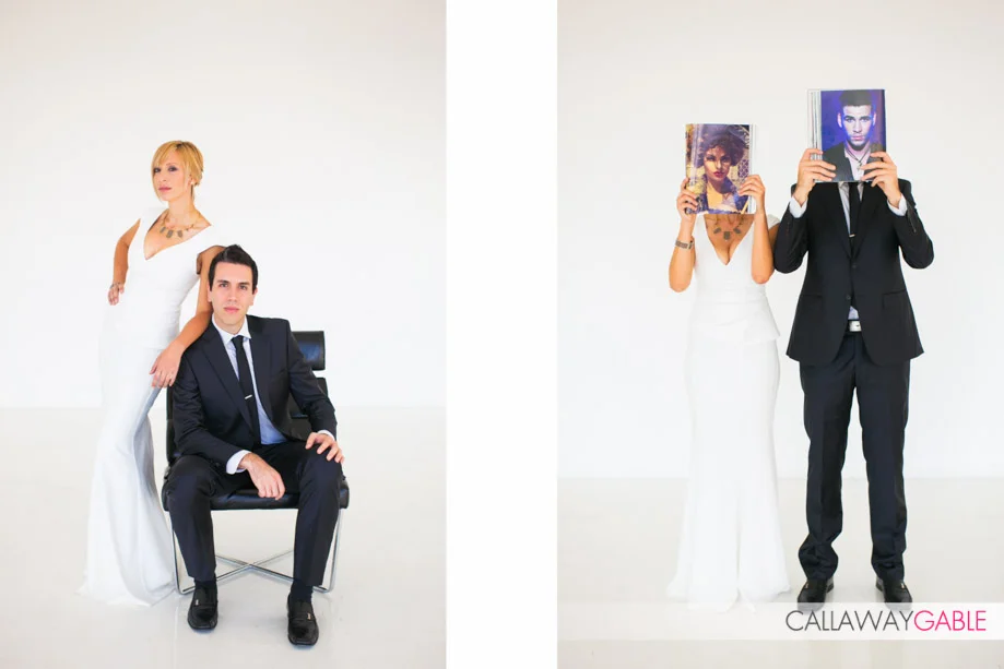 Artsy Engagement Photos at American Cement Building in downtown Los Angeles