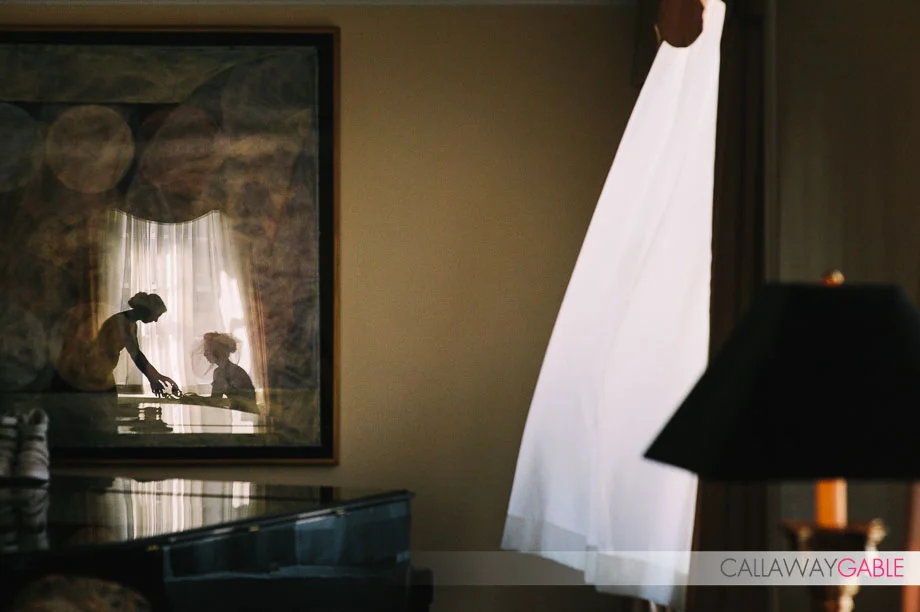 Getting Ready Wedding Photos at the Millenium Biltmore Hotel in Los Angeles