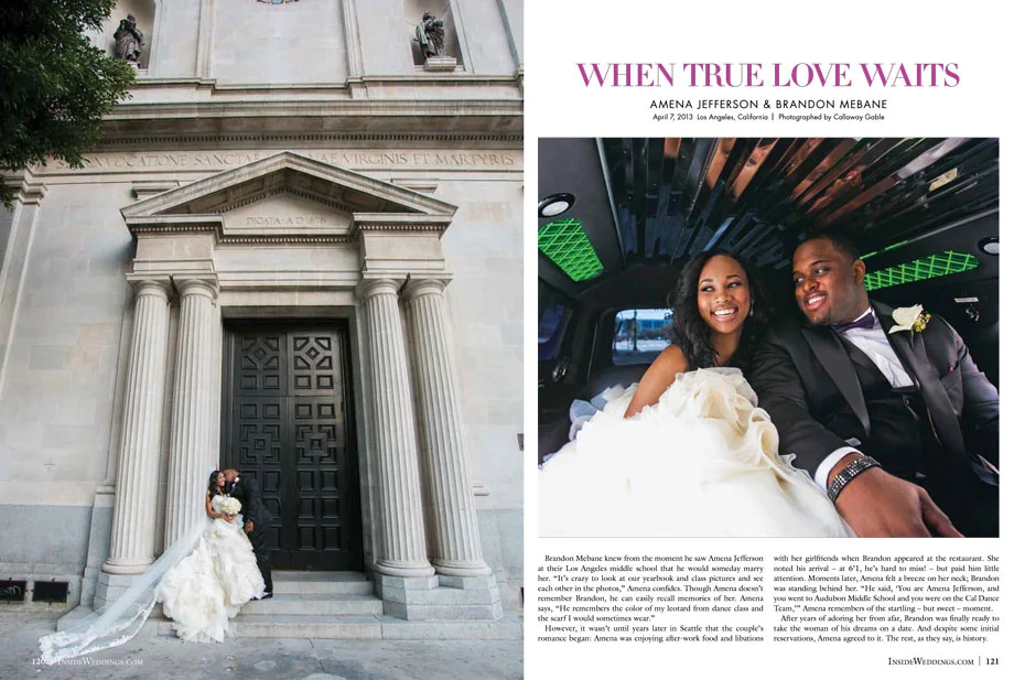 Gorgeous Vibiana Wedding in Inside Weddings Callaway Gable Page 2