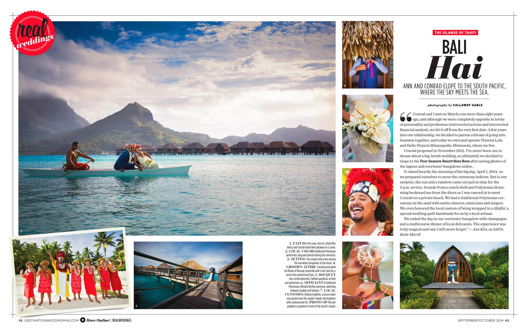 Bora Bora Wedding in Destinations Weddings and Honeymoons Magazine