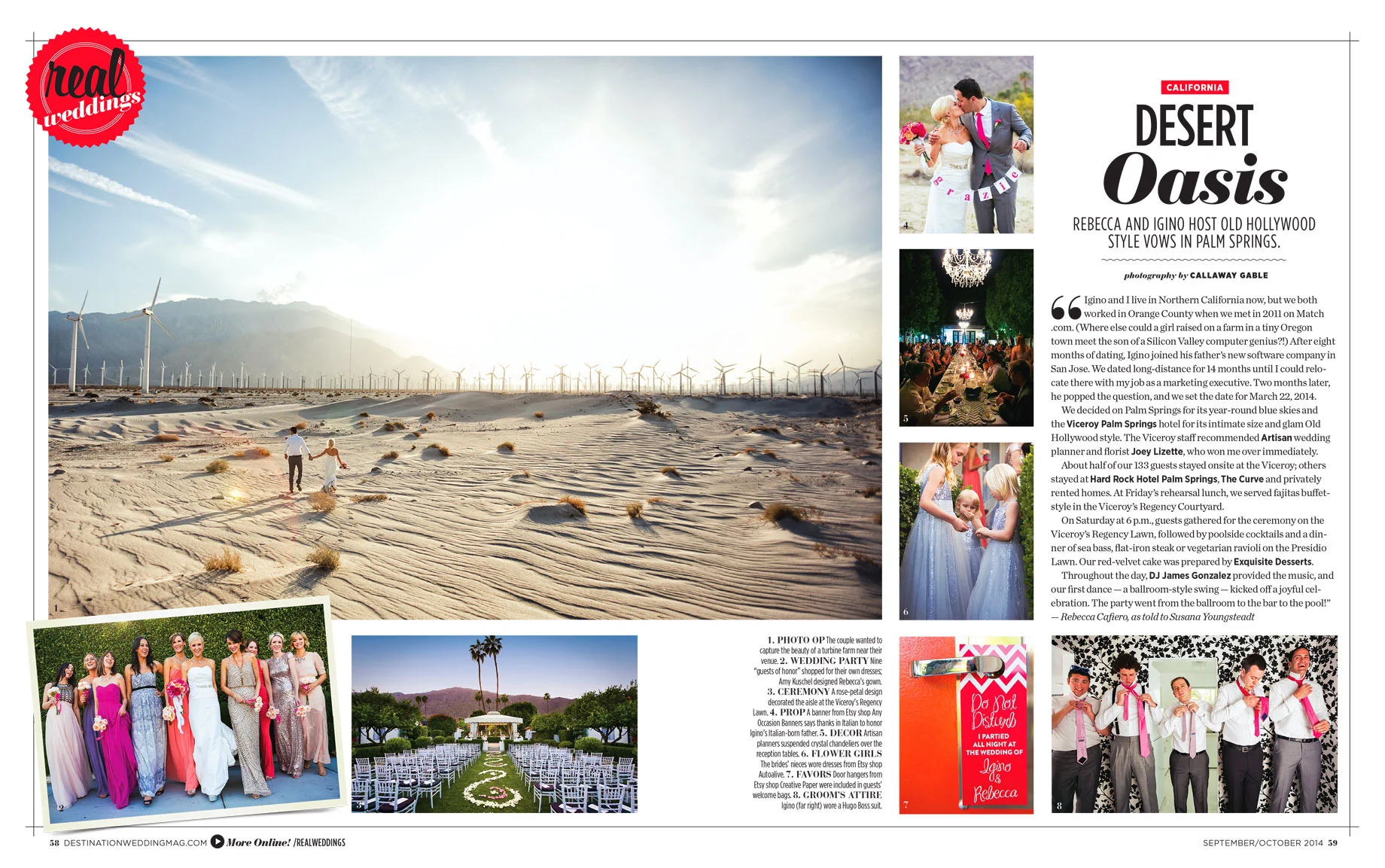 Palm Springs Wedding in Destinations Weddings and Honeymoons Magazine