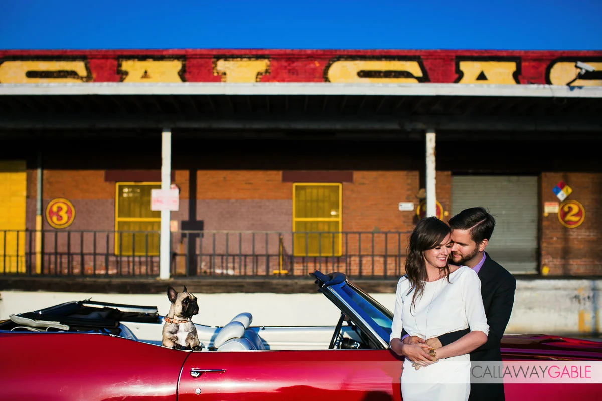 fun downtown los angeles engagement