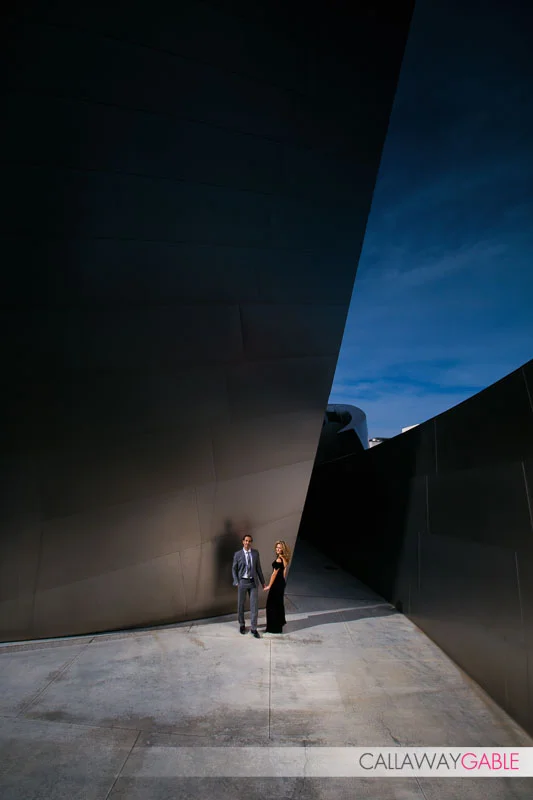 Epic Wide engagement photo at Disney Center