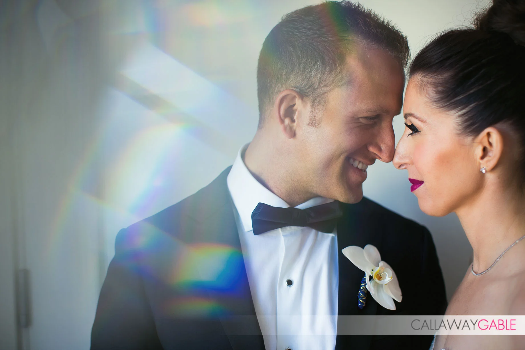Bride and Groom portrait at Culver Hotel