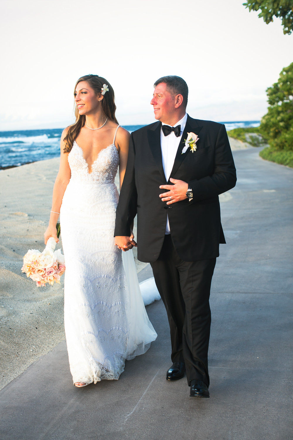 Big Island wedding Photographer photo of Bride and groom at Four Seasons Hualalai