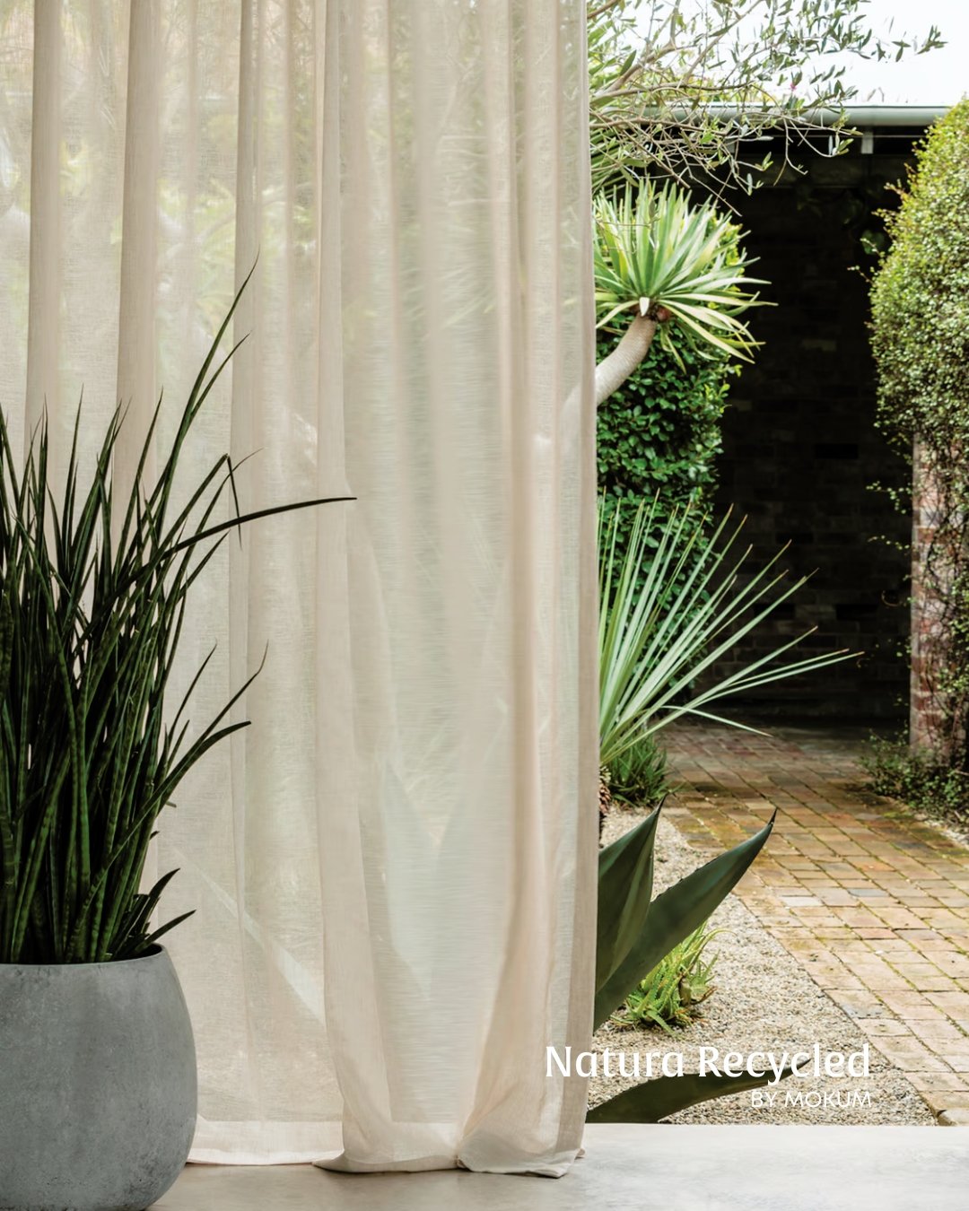 Choosing sustainability at every opportunity? Why not extend it to your curtains! The 'Natura' fabric by Mokum is woven in 100% recycled polyester, and is made from PET bottles. 

It&rsquo;s a sustainable drapery option with the appearance of a natur