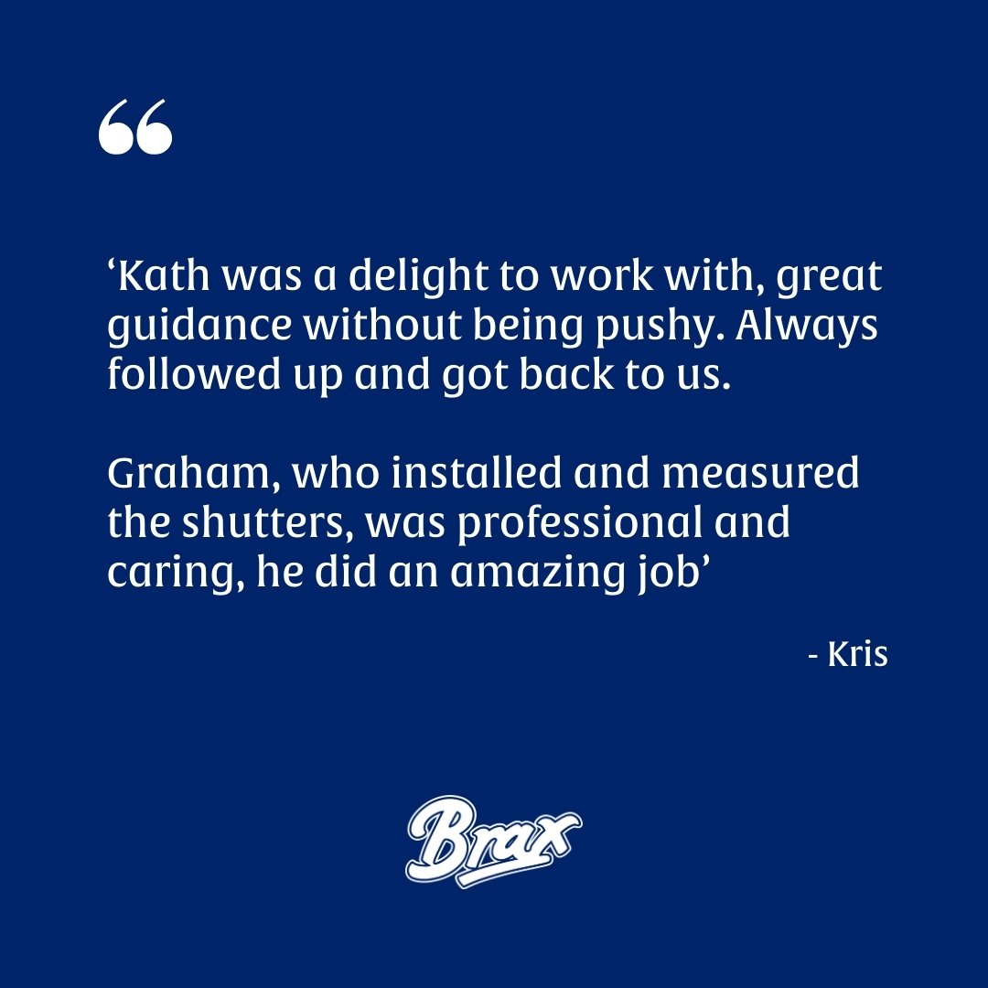 Our team are very experienced and passionate about offering a high level of customer service - and we love hearing your feedback! 

Thank you Kris, we're so glad your Brax experience was amazing!

Want to learn how Brax Window Treatments could change