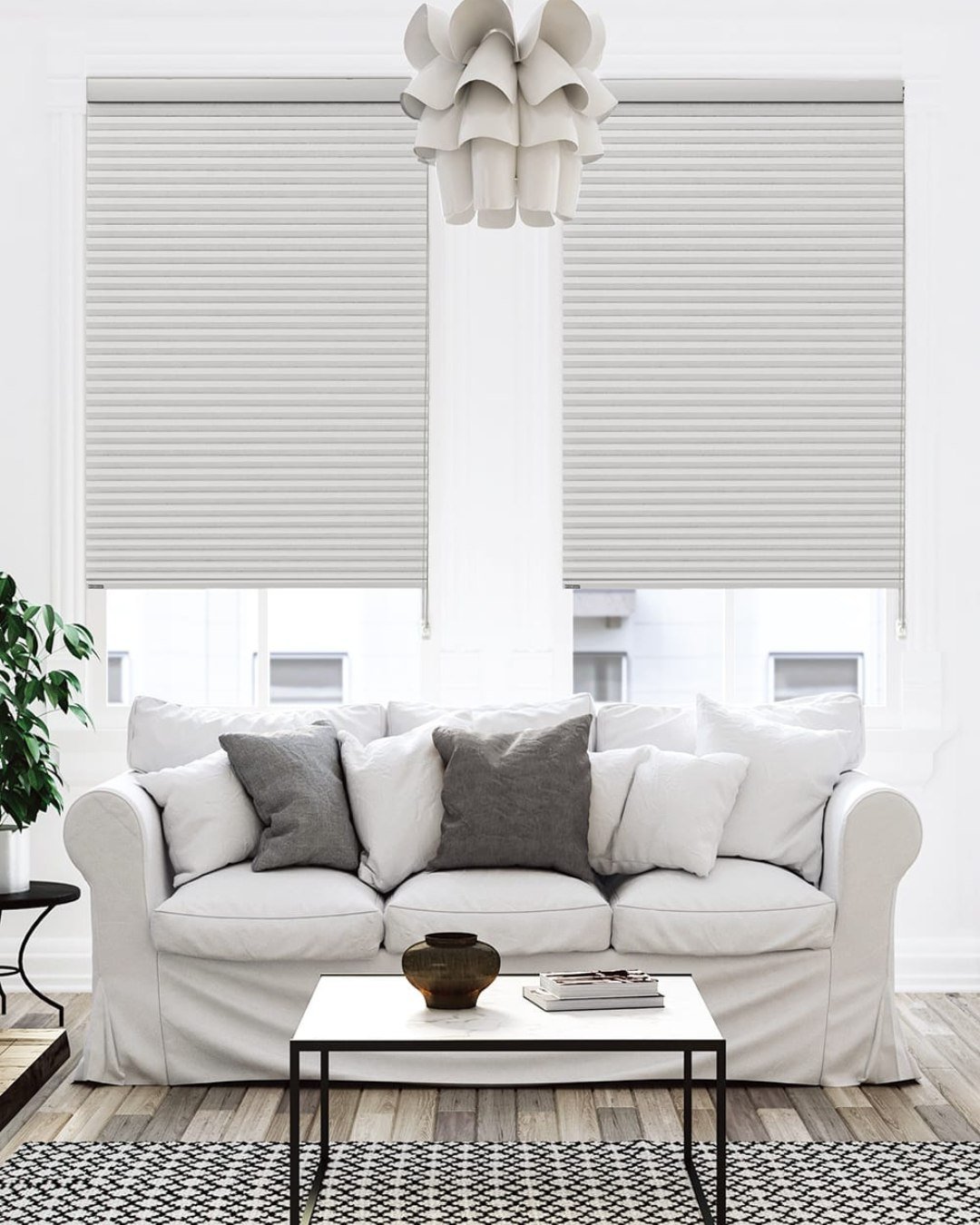 Experience enhanced safety, less light leakage and a more streamlined profile with Norman Honeycomb Shades. 

The award-winning system adjusts from the top and bottom and has no cords in the middle. When closed, the SmartFit fabric stack creates a sm